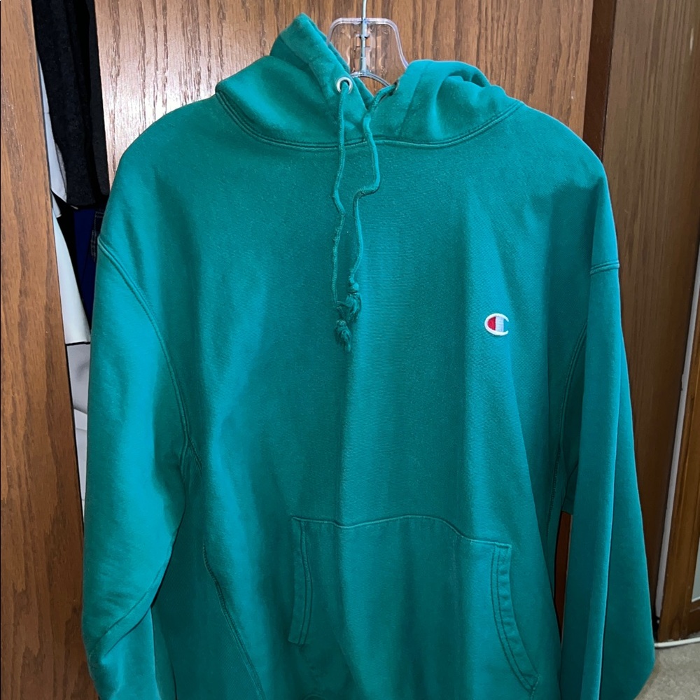Champion Men's Teal Hoodie